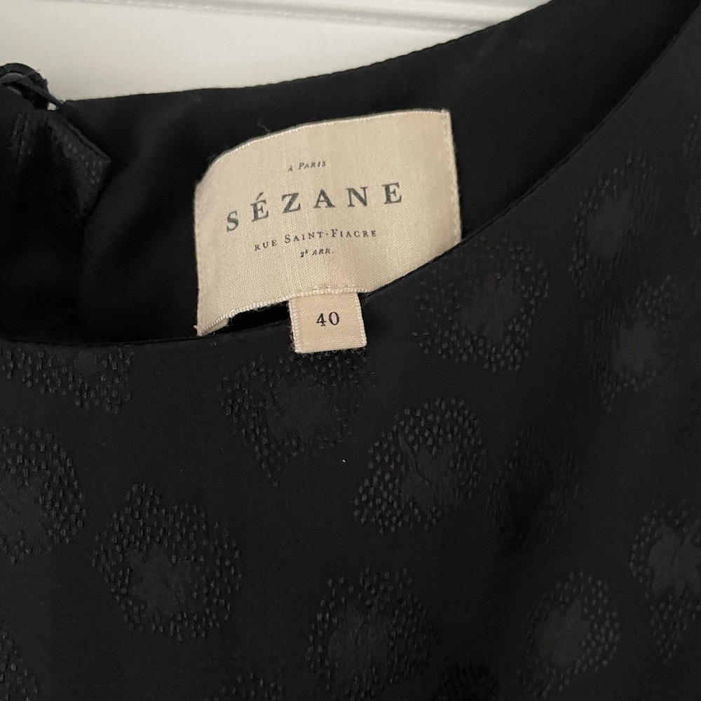 Sezane Black Silk Minidress - Picture 3 of 7